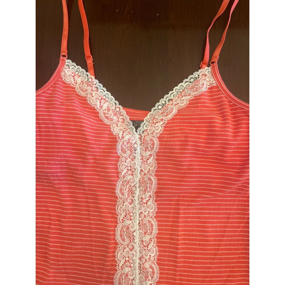 Vintage Y2K Buffy the Vampire Slayer Lace Ribbed Cami Top Stretchy Coquette M - Picture 6 of 11